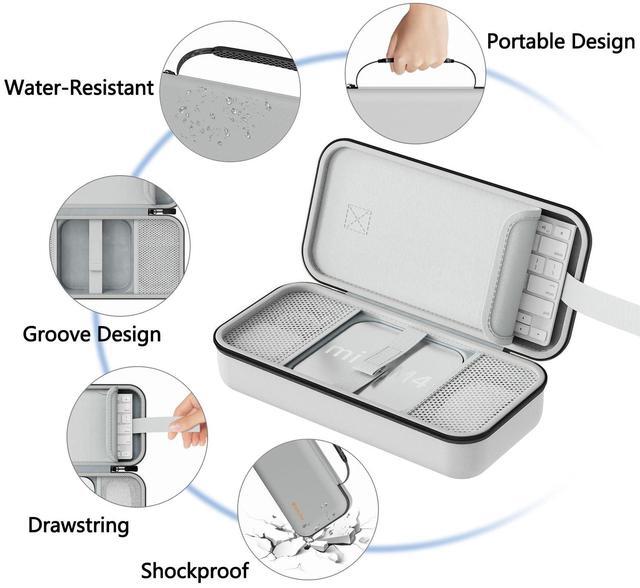 Alt view image 4 of 5 - Carry Case Compatible with Apple 2024 Mac Mini M4 /M4 Pro,Portable Mac Mini M4 Travel Carrying Case, Protective Hard Shell for Holds Magic Keyboard/Magic Mouse/Accessories (Grey)
