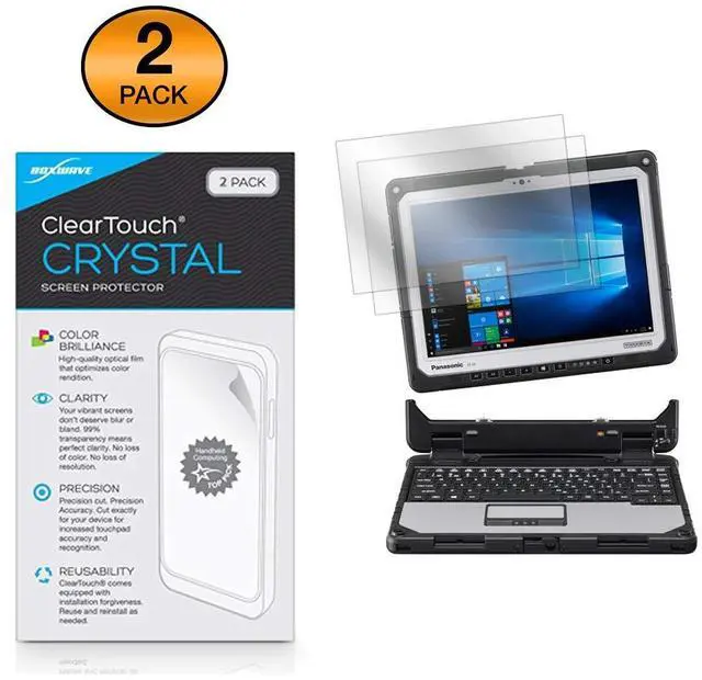 Alt view image 2 of 5 - BoxWave Screen Protector Compatible with Panasonic Toughbook 33 (CF-33) - ClearTouch Crystal (2-Pack), HD Film Skin - Shields from Scratches for Panasonic Toughbook 33 (CF-33)