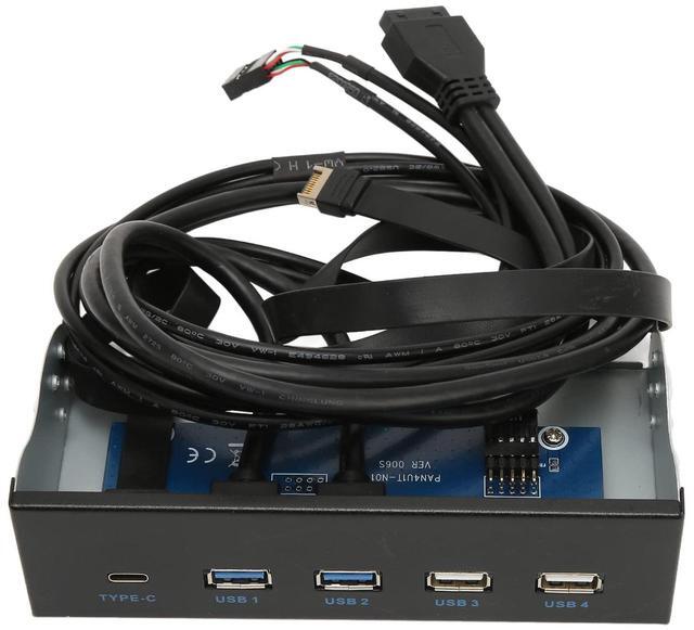 Main image of 5.25inch Computer Case Front Bay, Internal Card Reader Media Dashboard, with 2xUSB3.0 2xUSB2.0 1xType C, 10Gbps Speed, for Win XP/, for Server, for Win 7/8/ 10, for