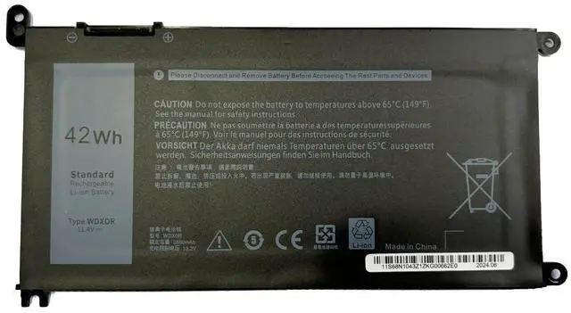 Alt view image 3 of 5 - DODOMORN WDXOR WDX0R Battery for Dell Inspiron 13 5368 5378 7368 5379 17 5767 5770, 14 7460 7472, 15 5538 5567 7560 7570 7569, 17 5765 P66F 3189, Latitude 3180 3189 3390, Vostro 14 5468, 15 5568