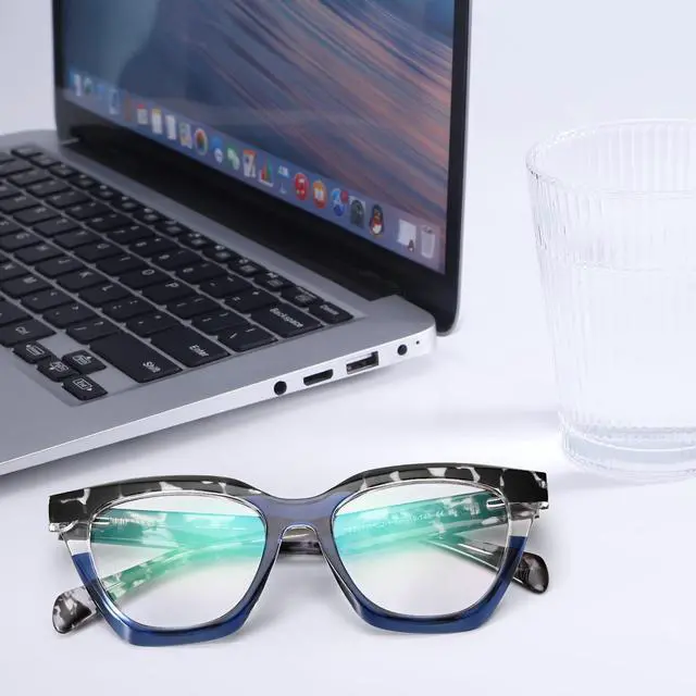 Alt view image 4 of 5 - Dollger Blue Light Blocking Glasses Women Men Computer Eyeglasses Fashion TR90 Acetate Blue Light Glasses