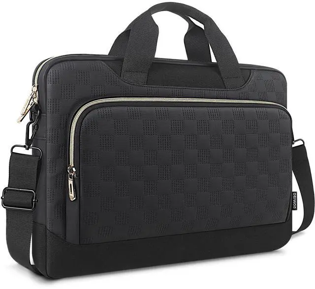 Alt view image 2 of 5 - DOMISO 17-17.3 inch Laptop Sleeve Business Briefcase 17 inch Laptop Bag Waterproof Laptop Case for Men Women Business Office Work Computer Case 17 inch Messenger Shoulder Bag,Black