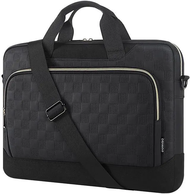 Main image of DOMISO 17-17.3 inch Laptop Sleeve Business Briefcase 17 inch Laptop Bag Waterproof Laptop Case for Men Women Business Office Work Computer Case 17 inch Messenger Shoulder Bag,Black