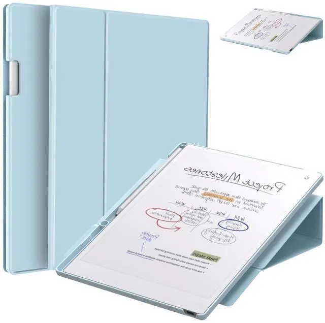Main image of E NET-CASE Case for Remarkable Paper Pro Color 11.8"- Multi-Viewing & Auto Sleep/Wake Book Folio Cover with Built-in Pen Holder for Remarkable Paper Pro Tablet 11.8 inch 2024 Released (Sky Blue)