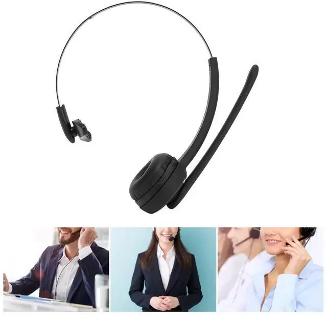 Alt view image 4 of 5 - Bluetooth cordless Headset, Mono Telephone Headset with Flexible Rotatable Microphone, 11h Talk Time, All Day Comfort Design, Call Center Headset for Calls Music