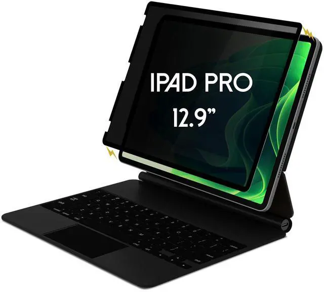 Main image of ANBAC Magnetic Privacy Screen Protector for Apple iPad Pro 12.9 inch (2021/2020/2018, 5th/4th/3rd Gen) - Blue Light Blocking Security Screen Removable / Paper Textured Anti-Glare / Tinted Private UV F