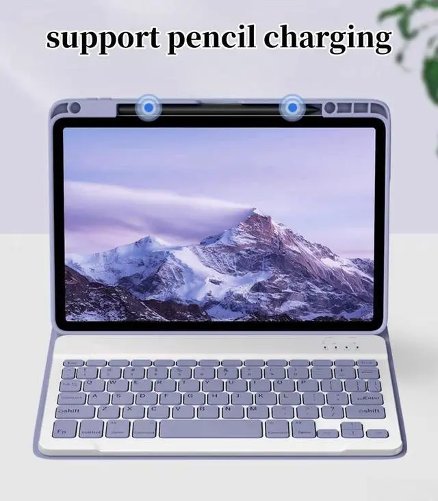 Alt view image 3 of 5 - AnMengXinLing Keyboard Case for iPad Pro 13 Inch (M4) 2024,Magnetic Detachable Keyboard Case with Upper Pencil Holder Support Pencil Charging for iPad 13" Pro 2024 (M4), Blue