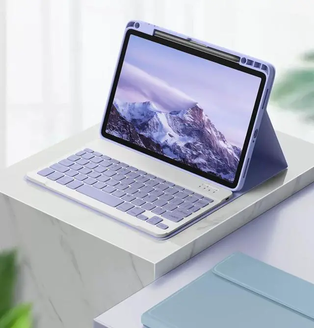 Alt view image 2 of 5 - AnMengXinLing Keyboard Case for iPad Pro 13 Inch (M4) 2024,Magnetic Detachable Keyboard Case with Upper Pencil Holder Support Pencil Charging for iPad 13" Pro 2024 (M4), Blue
