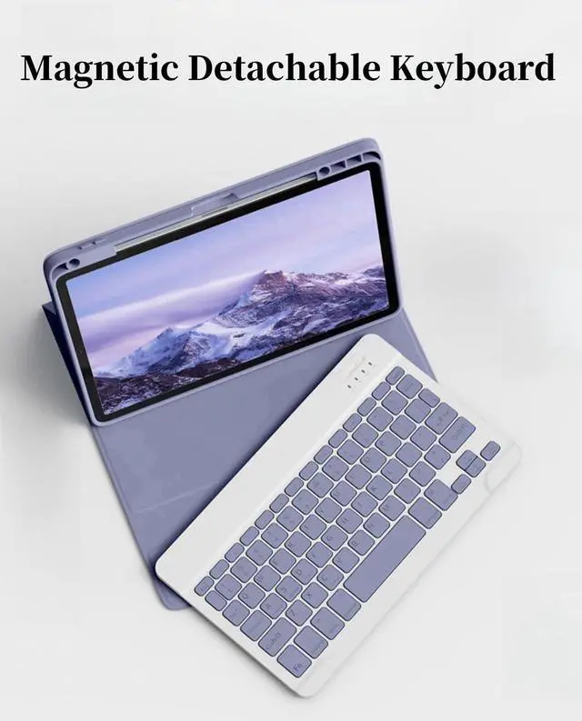 Alt view image 5 of 5 - AnMengXinLing Keyboard Case for iPad Pro 13 Inch (M4) 2024,Magnetic Detachable Keyboard Case with Upper Pencil Holder Support Pencil Charging for iPad 13" Pro 2024 (M4), Blue