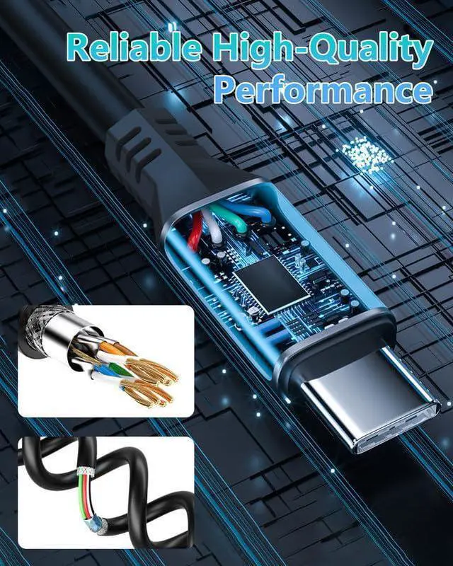 Alt view image 4 of 5 - Foboiu Thunderbolt 4 Cable 6ft (1.8 Meter) 1 Pack USB C Display Cable 40 Gbps Data Transfer 240W Charging 8K Display Compatible with MacBooks,Hub and Docking, and Thunderbolt 3/4 USB4