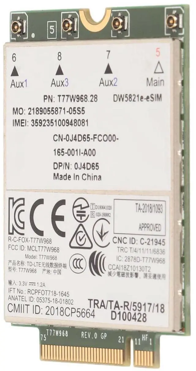 Alt view image 2 of 5 - FOSA T77W968 Card, 4G LTE Network Module, High Speed, 4G LTE M.2 Network Card with eSIM Support, WAN, Plug and Play, Material