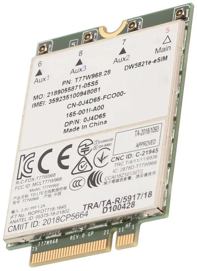 Alt view image 3 of 5 - FOSA T77W968 Card, 4G LTE Network Module, High Speed, 4G LTE M.2 Network Card with eSIM Support, WAN, Plug and Play, Material