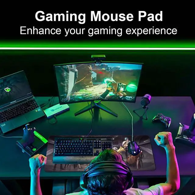 Alt view image 3 of 5 - Anime Mouse pad Large Gaming Mouse Pad Genshin Impact Mouse pad