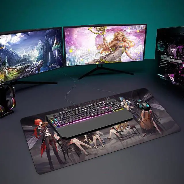 Alt view image 2 of 5 - Anime Mouse pad Large Gaming Mouse Pad Genshin Impact Mouse pad