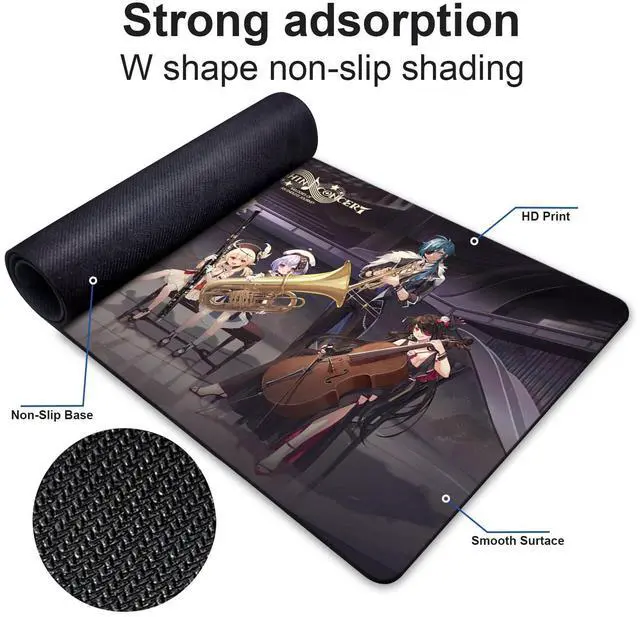 Alt view image 4 of 5 - Anime Mouse pad Large Gaming Mouse Pad Genshin Impact Mouse pad