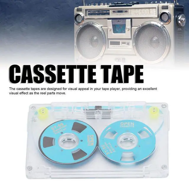 Alt view image 2 of 5 - Blank Cassette Tapes Audio Cassettes, Clear Audio Cassette Tapes for Recording, Low Noise High Output 46 Minute(Blue)