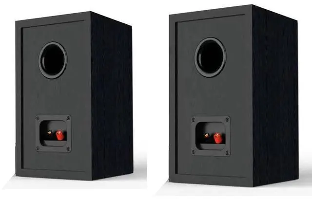 Alt view image 3 of 5 - SAMTRONIC Passive Bookshelf Speakers 5.25" High Output Woofer and 4 inches Ribbon Tweeter Wood Color, Pair - Needs Amplifier or Receiver to Operate