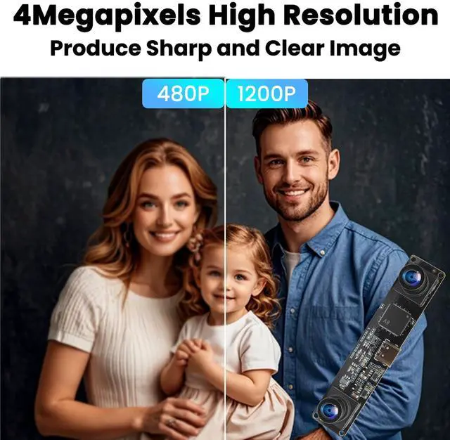 Alt view image 5 of 5 - IFWATER 120fps 3D Stereo USB Camera Global Shutter 1200P Synchronization Dual Lens Module 90 Degree for PC Computer USB2.0 Plug and Play Face Recognition QR Codes Scanning