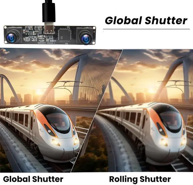 Alt view image 3 of 5 - IFWATER 120fps 3D Stereo USB Camera Global Shutter 1200P Synchronization Dual Lens Module 90 Degree for PC Computer USB2.0 Plug and Play Face Recognition QR Codes Scanning