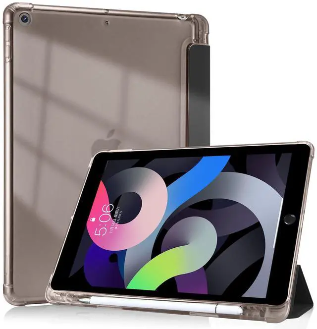 Alt view image 5 of 5 - JOYLAND Cute Pink Bow Pattern Case for iPad Air 13-inch (M3) 2025/ (M2) 2024,Pencil Holder & Clear Transparent Soft TPU Back & Trifold Smart Tablet Cover for Girls Women