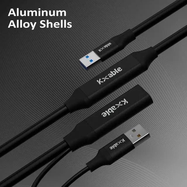 Alt view image 2 of 5 - USB 3.0 Active Extension Cable 30 Feet, Type A Male to Female Extender Cord, USB Repeater Cable with 2 Signal Boosters & USB Power Supply, for Laptop, Hard Drive, Printer, Webcam, Xbox, VR, PS4