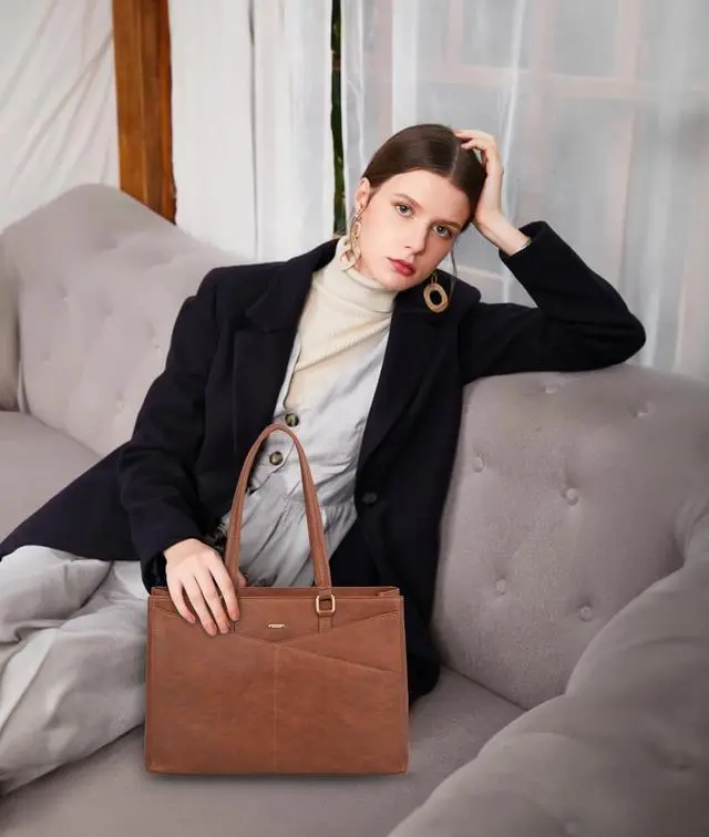 Alt view image 2 of 5 - LOVEVOOK Laptop Tote Bag for Women, Office Work Bag Briefcase fit for 15.6 inch Laptop, Large Capacity Teacher Computer Bag Handbag