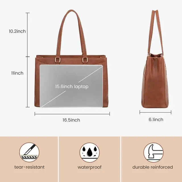 Alt view image 5 of 5 - LOVEVOOK Laptop Tote Bag for Women, Office Work Bag Briefcase fit for 15.6 inch Laptop, Large Capacity Teacher Computer Bag Handbag