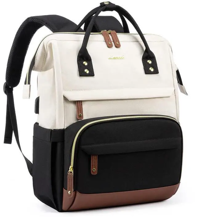 Main image of LOVEVOOK Laptop Backpack for Women, 15.6 Inch Work Business Backpacks Purse with USB Port, Large Capacity Nurse Bag College Bookbag for School, Waterproof Casual Daypack for Travel