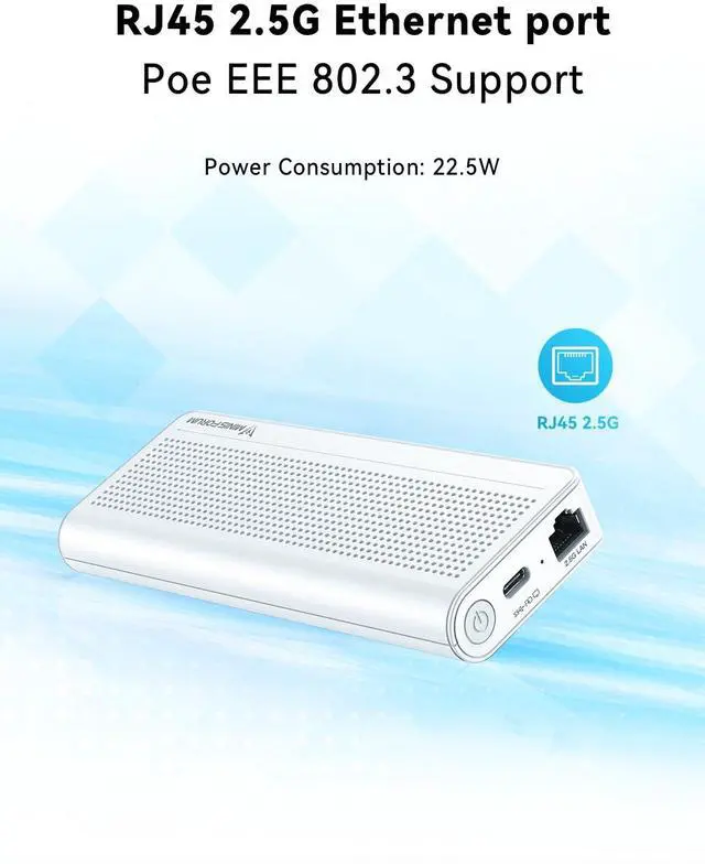 Alt view image 3 of 5 - MINISFORUM S100 Desktop Computer, LPDDR5 8GB RAM 128 SSD 12th Gen Alder Lake N100(up to 3.4GHz) Mini PC, HDMI | USB-C 4K Output, 2X USB3.2, 2.5G RJ45 Port Micro PC Support Wi-Fi 6,Bluetooth 5.2