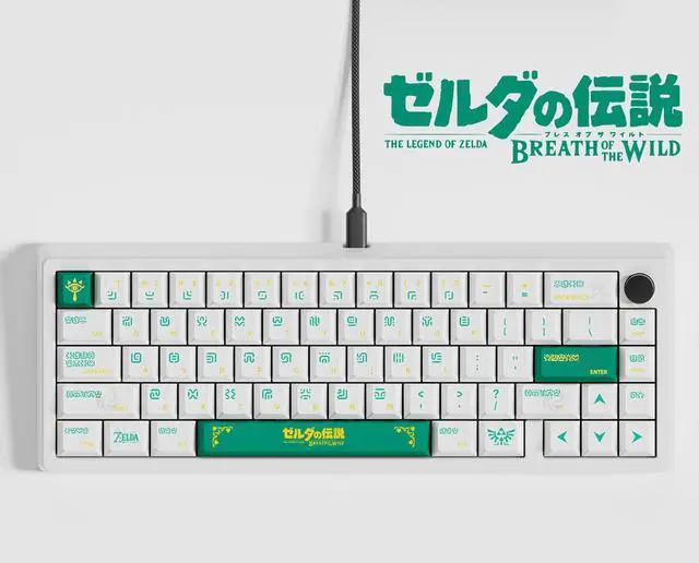 Alt view image 3 of 5 - Pusakoa Zelda Themed Kashi Guwen Green Keycap Cherry Profile 127 Keys PBT PBT Dye Sub Custom Keyboard Keycaps Set for 60% 65% 75% 95% Cherry Mx Switches Mechanical Keyboard