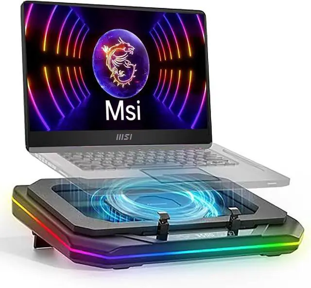 Main image of Cooling Pad for Msi Vector A18 HX 17 HX 16 HX AI GP66 GP76Creator Z16 A16 Z16P A16 AI+ M14 17 16 15 Gaming Laptop with Powerful Turbo Fan Can Fast Cooling,6 RGB Light Mode,Touch Contr