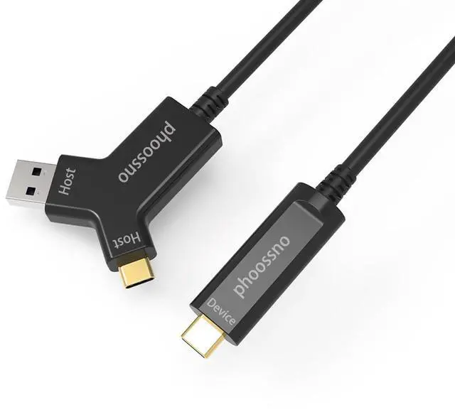 Main image of phoossno Y Solution USB A&C to C Active Optical Cable Version,Supports All Mainstream Operating Systems (Windows, Mac OS, Linux) and is Compatible with Multiple USB Device Types