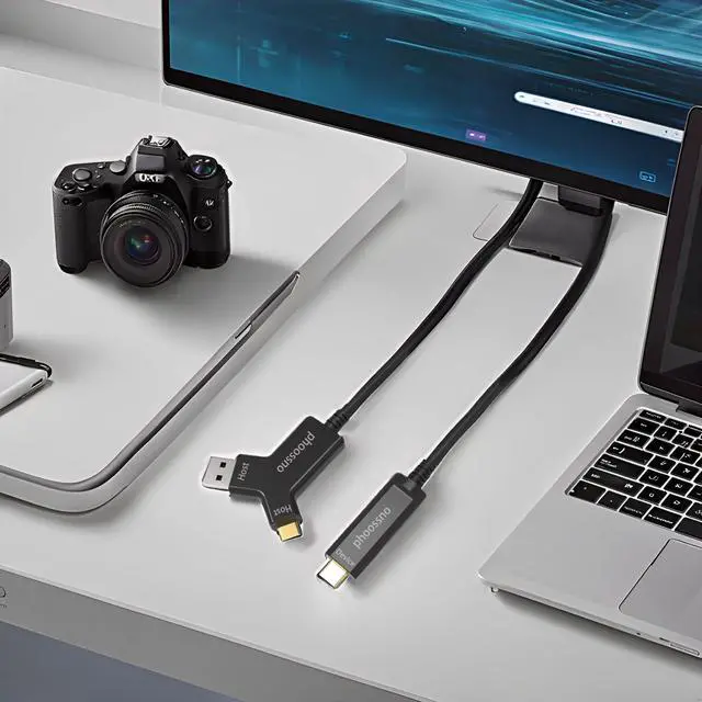 Alt view image 4 of 5 - phoossno Y Solution USB A&C to C Active Optical Cable Version,Supports All Mainstream Operating Systems (Windows, Mac OS, Linux) and is Compatible with Multiple USB Device Types