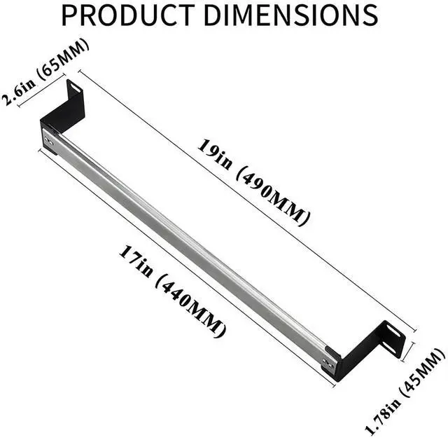 Alt view image 4 of 5 - 1U 19inch Rack Mount Din Rail Chassis, 19" Rackmount Aluminum Alloy Bracket for 35mm Din-Rail Mounted Device Installed in 19" Rack or Cabinet, Din Rail Mount Ethernet Switch Shelf Kit