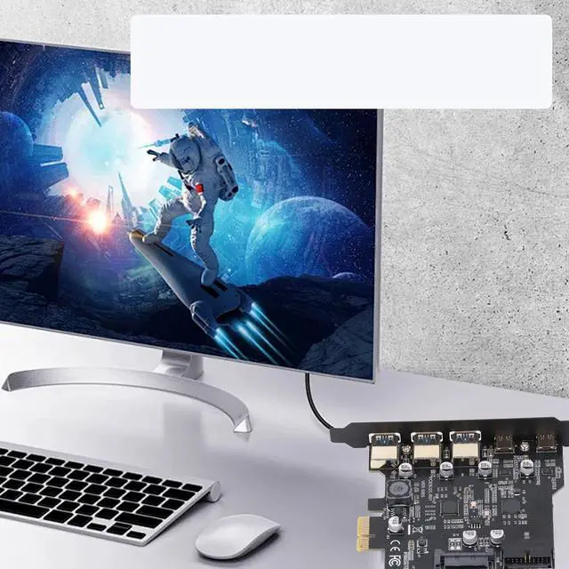 Alt view image 5 of 5 - PCIe to USB 3.2 Gen 1 Card with 5Gbps 3 USB Type A and 2 USB Type C PCI Express Expansion Card USB Card Adapter for for Linux, OS X Desktop PC