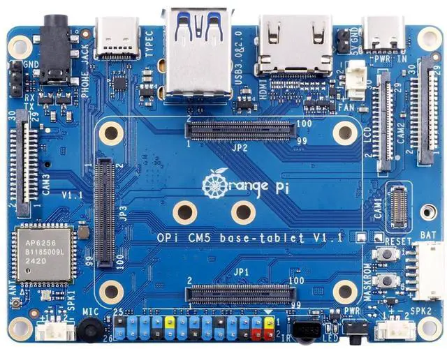 Main image of Orange Pi CM5 Tablet Base Board Rich Interface, Up to 8K @60Hz, with Wi-Fi5+BT 5.0, BLE Support for Orange Pi CM5