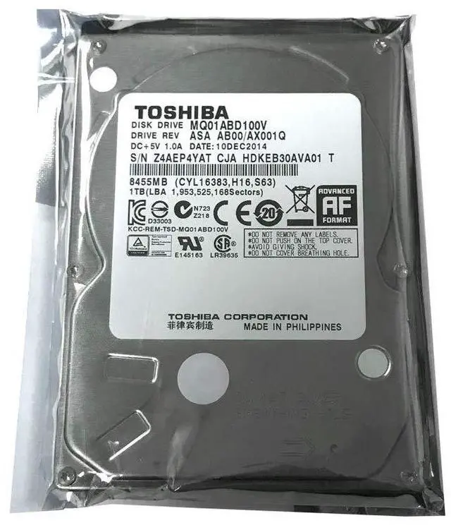 Alt view image 2 of 4 - Toshiba 1TB 5400RPM 8MB Cache SATA 3.0Gb/s 2.5 inch PS3/PS4 Hard Drive - 3 Year Warranty