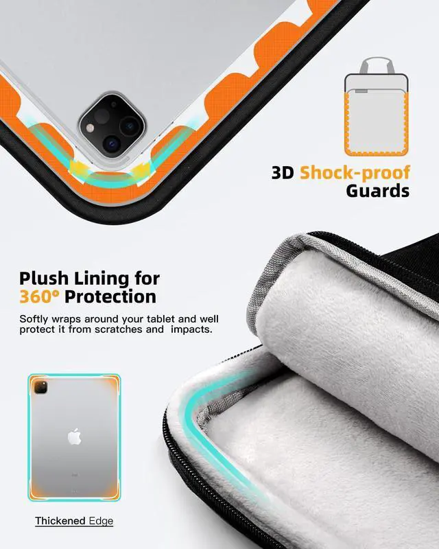 Alt view image 2 of 5 - TiMOVO 13 Inch Tablet Handbag with Shoulder Strap for iPad Air 13", iPad Pro 13", iPad Pro 12.9", Galaxy Tab S9+/S9 Plus/S10+/S10 Plus/S9 FE+/S9 FE Plus 12.4", Remarkable Paper Pro 11.8", Black
