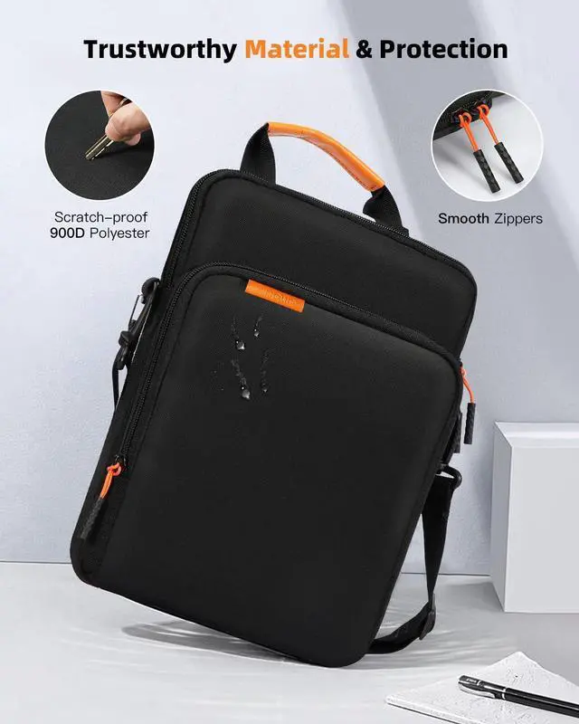 Alt view image 5 of 5 - TiMOVO 13 Inch Tablet Handbag with Shoulder Strap for iPad Air 13", iPad Pro 13", iPad Pro 12.9", Galaxy Tab S9+/S9 Plus/S10+/S10 Plus/S9 FE+/S9 FE Plus 12.4", Remarkable Paper Pro 11.8", Black