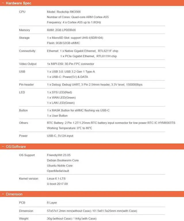 Alt view image 2 of 5 - FriendlyElec NanoPi R3S Mini Router OpenWRT, 2GB LPDDR4X RAM 32GB eMMC, with Dual-Gbps Ethernet for Smart Home Office Gateway IoT NAS Applications, Support Debian Ubuntu OS (2+32GB with Metal Case)