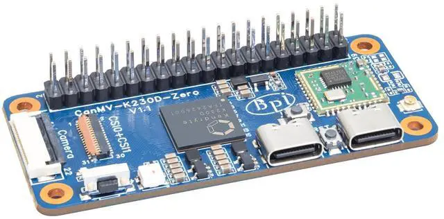 Alt view image 5 of 5 - youyeetoo Banana Pi BPI-CanMV-K230D-Zero Single Board Computers, Canaan K230D RISC-V, 128MB LPDDR4, Dual Kamera MIPI CSI, 40Pin GPIO, AIoT SBC, Motherboard (Basic kit)