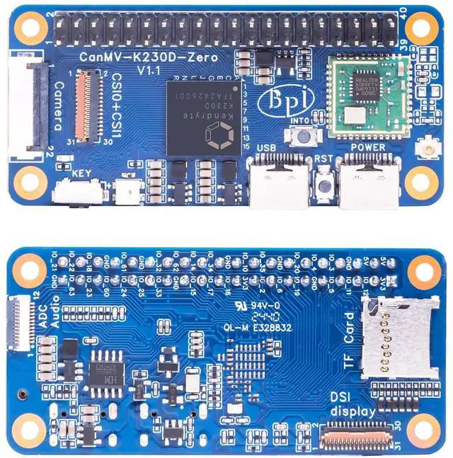 Alt view image 3 of 5 - youyeetoo Banana Pi BPI-CanMV-K230D-Zero Single Board Computers, Canaan K230D RISC-V, 128MB LPDDR4, Dual Kamera MIPI CSI, 40Pin GPIO, AIoT SBC, Motherboard (Basic kit)