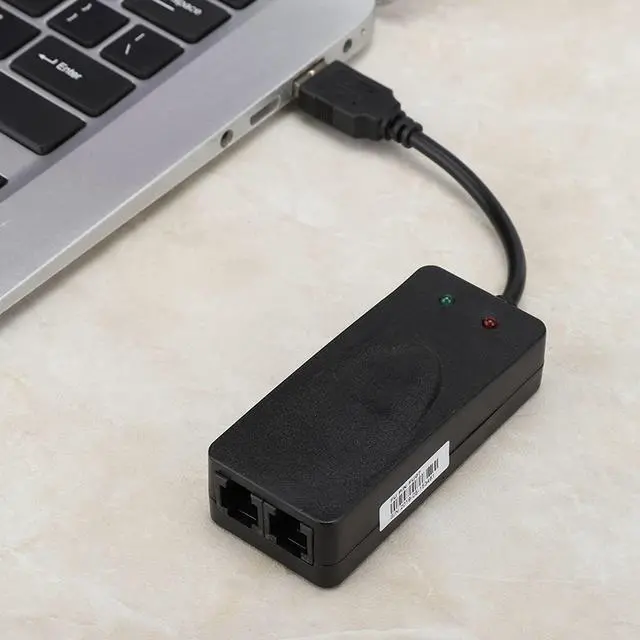 Alt view image 4 of 4 - Fax Modem Dual Port USB2.0 56K External Modem Driver Automatic Modem Dialing Standard and Expanded At Command Set Compatibility