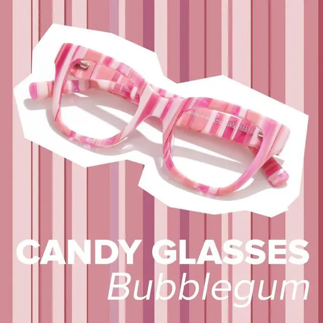 Alt view image 2 of 5 - Zeelool Cat Eye Acetate Glasses Candy Eyewear Stylish Eyeglasses for Women Blue Light Blocking Glasses Anti Eyestrain Glasses Tilana ZJGA539674 Pink