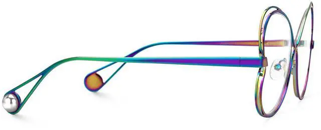 Alt view image 5 of 5 - Zeelool Geometric Glasses Metal Eyewear for Women Blue Light Blocking Glasses Anti Eyestrain Glasses ZJGM405125-03 Multicolor