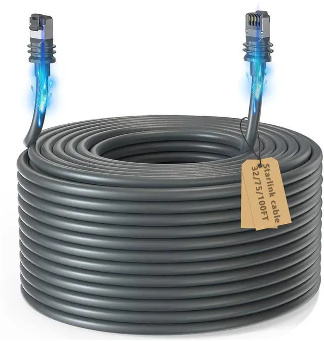 Main image of Zeus & Ruta Starlink Gen 3 Cable, 32/75/100FT Starlink Replacement Cable, High-Speed Satellite Internet Accessory for Starlink Standard Gen 3, CE/UL/FCC Professional Certification