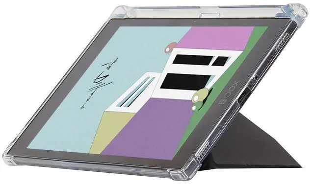Alt view image 4 of 5 - INSOLKIDON Compatible with Boox Tab Mini C/Boox Tab8/Tab8c Tablet case, Full Coverage Ultra Slim PU Leather Cover Case Folding Stand Cover Protective Tablet Cover with Hand Strap Magnet (Mini C)