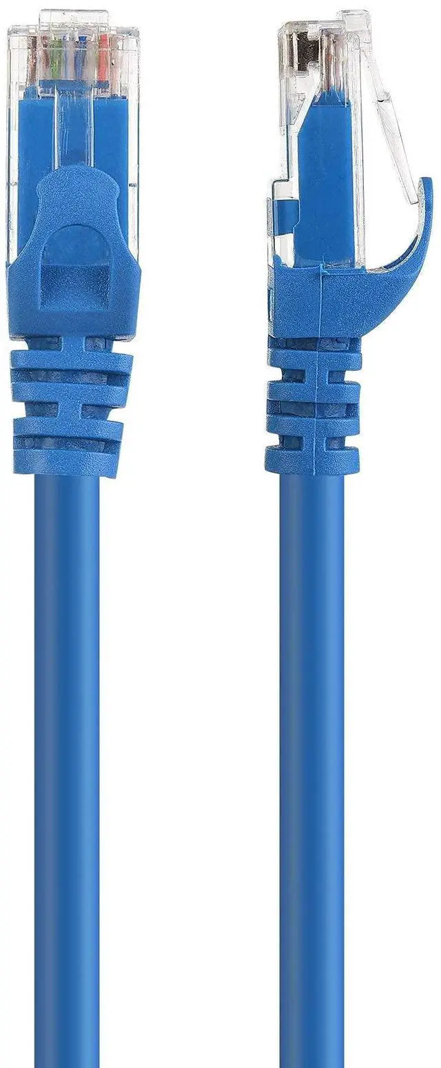Alt view image 5 of 5 - Cable Matters 5-Pack Snagless Short Cat6 Ethernet Cable (Cat6 Cable, Cat 6 Cable) in Blue 3 ft & 5-Pack Snagless Short Cat6A (SSTP, SFTP) Shielded Ethernet Cable