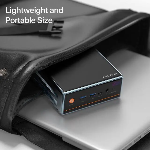 Alt view image 5 of 5 - Trycoo Mini PC AMD Ryzen7 5700U (8C/16T, Up to 4.3GHz) Mini Gaming Pc16GB DDR4 512GB SSD 1TB HDD Dual LAN (2.5G+1G) WiFi 6 4K@60Hz HD DP Type-C Ultra-Mini Desktop for Office Home