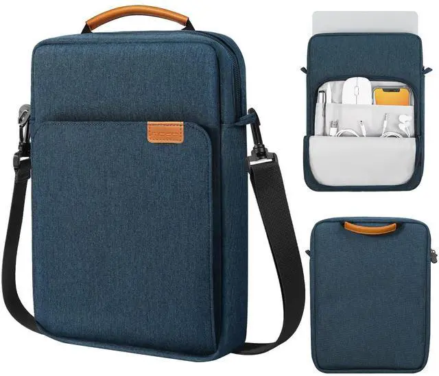 Main image of MoKo 13.3-14 Inch Laptop Sleeve Bag Fits Macbook Pro 13" M2 2022/Pro M1 Pro/M1 Max 14.2 2021, Macbook Air 13.6" M2 2022, Tab S8 Ultra 14.6", Handle Carrying Case with Shoulder Strap, Indigo